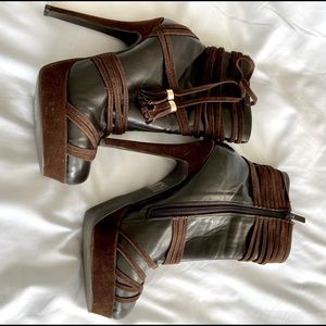 Victoria Secret Brown zipper boots.